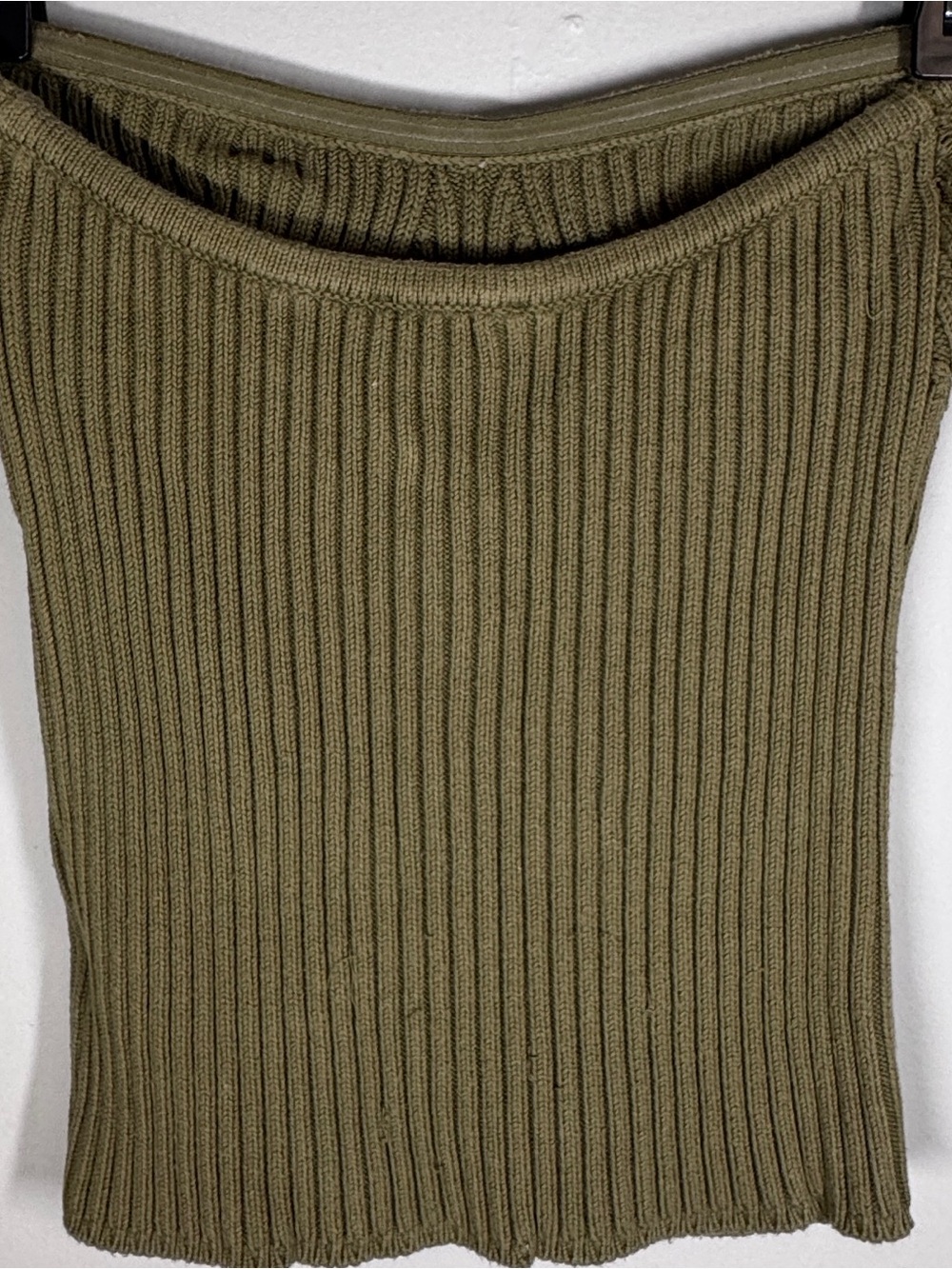 Express Olive Green Ribbed‎ Knit Tank Top - Picture 4 of 4